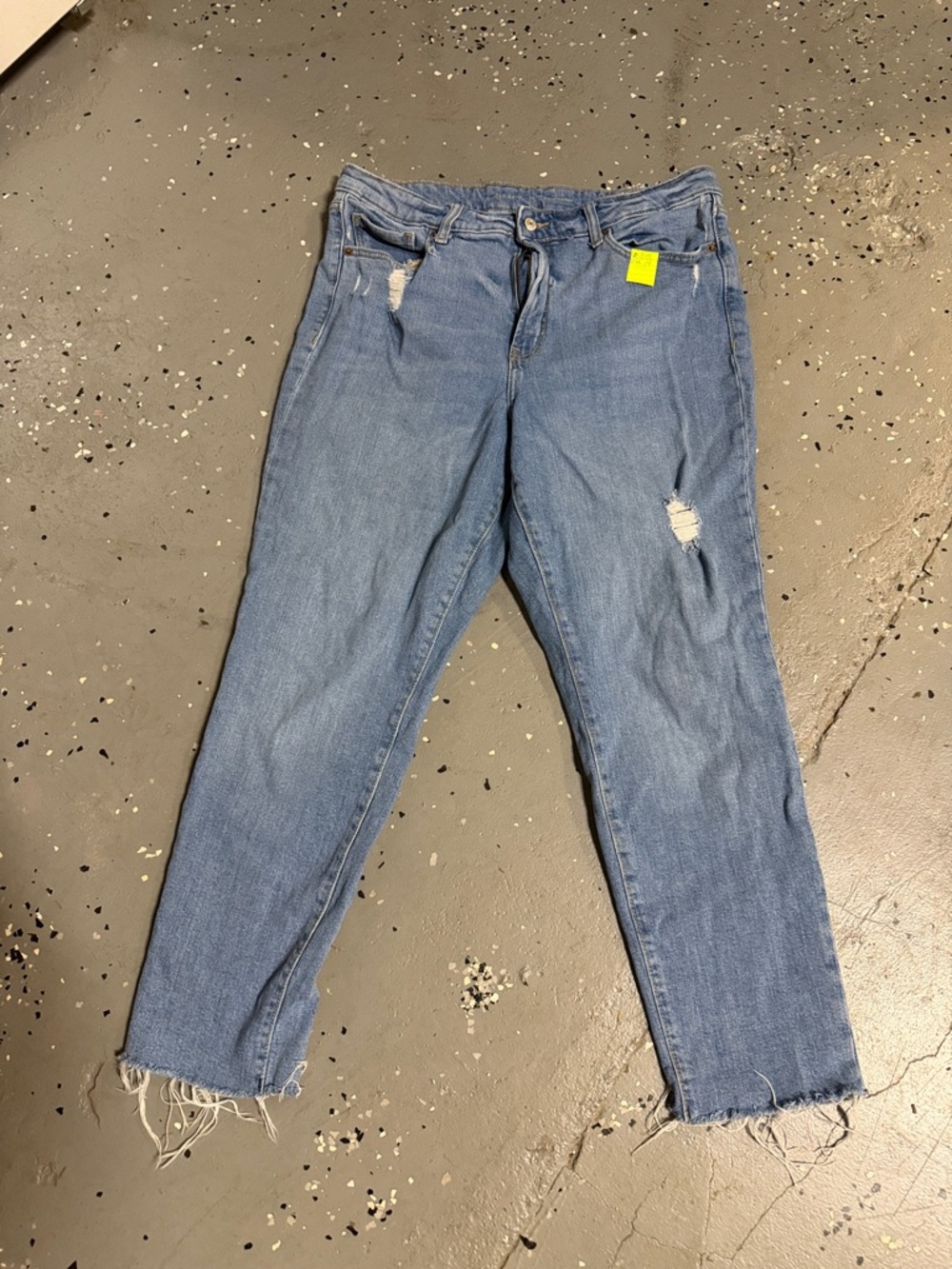 Old Navy Light Blue Straight Jeans with Contrast Stitching